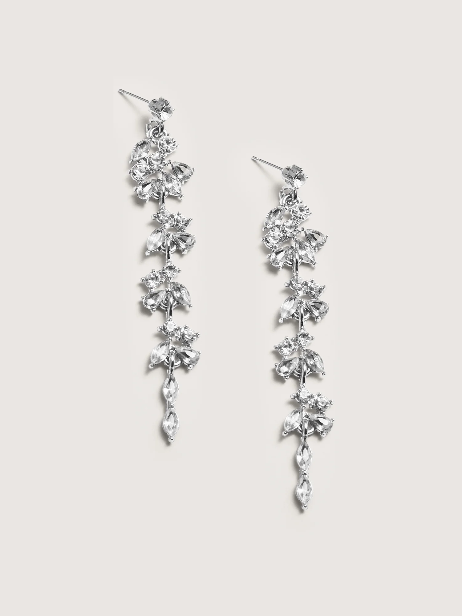 Leaf Tassels Rhinestone Earrings - Image 5