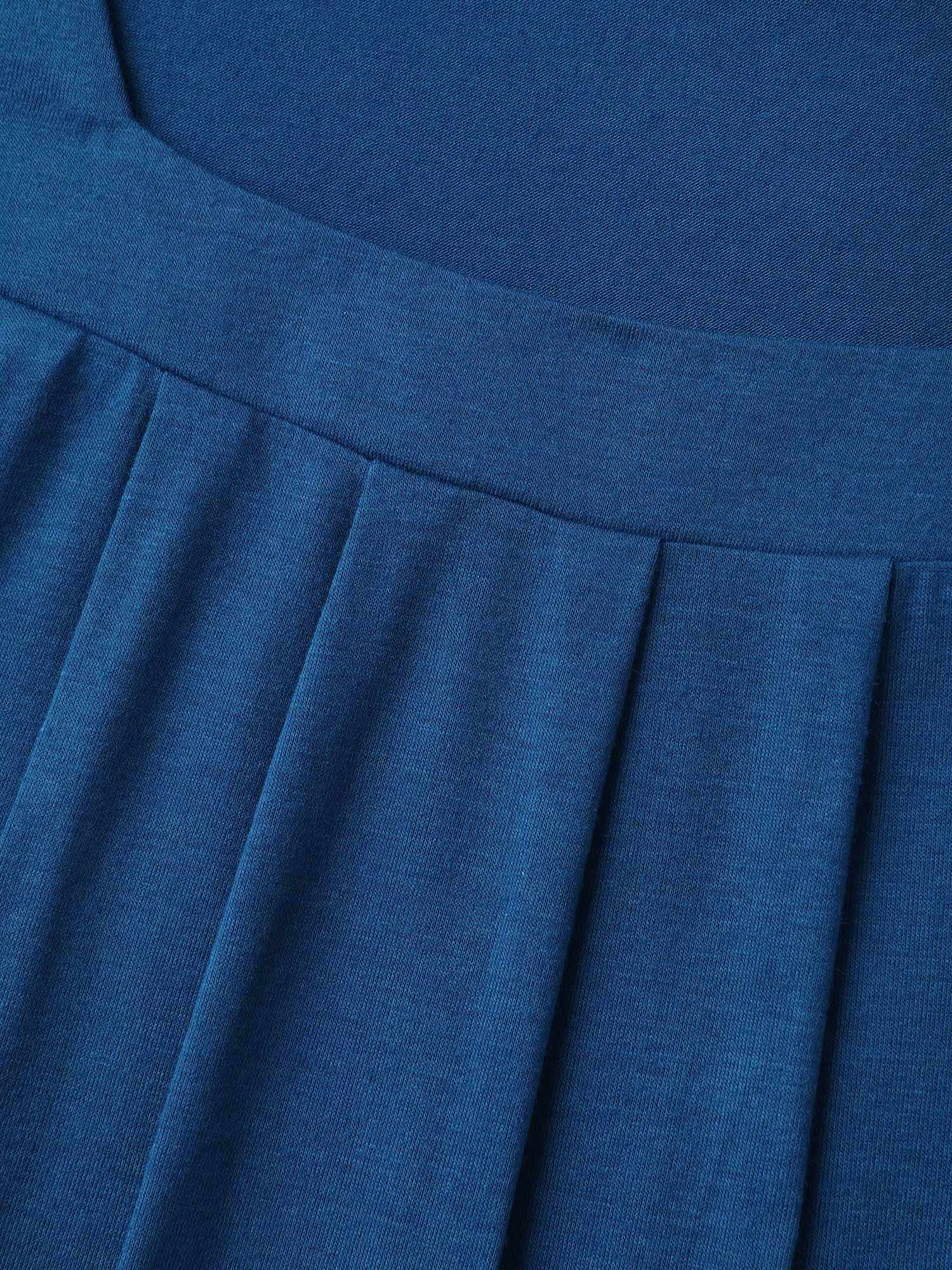 Leafy Printed Hem Pleated Sleeveless Top - Image 5