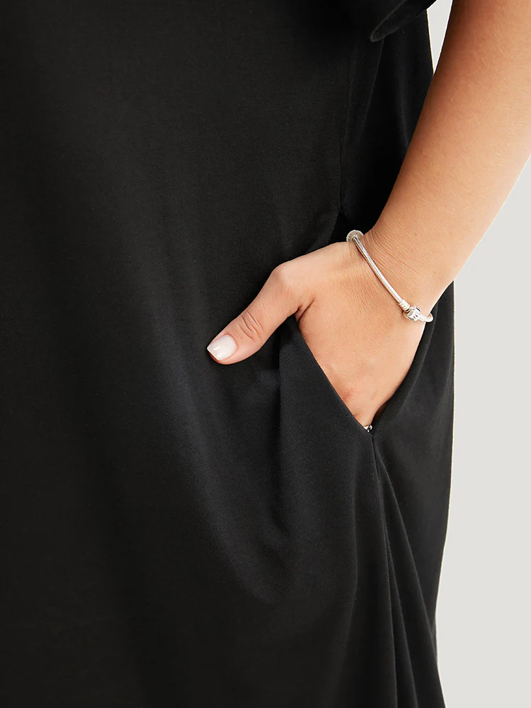 Leopard Contrast Pocket Arc Hem Dress - Image 8