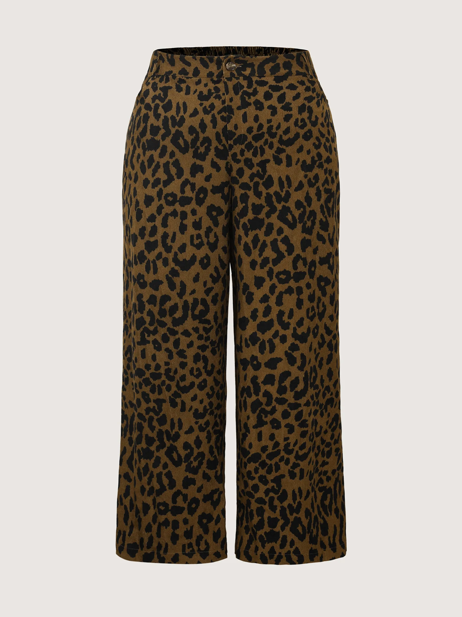 Leopard Corduroy Print Pockets Pants - Image 8
