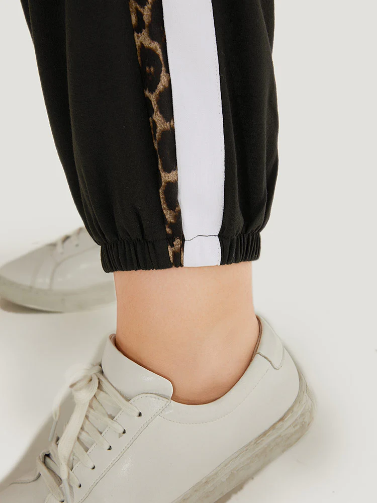 Leopard Patchwork Contrast Pants - Image 8