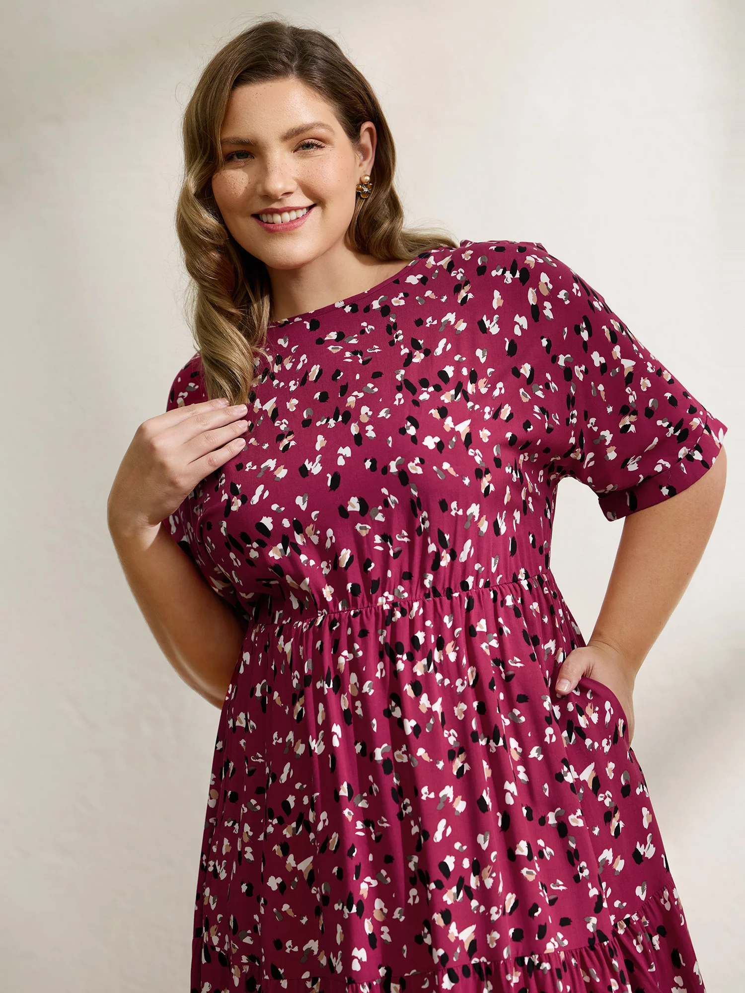 Leopard Print Backless Tie Pockets Mini Dress - Image 2
