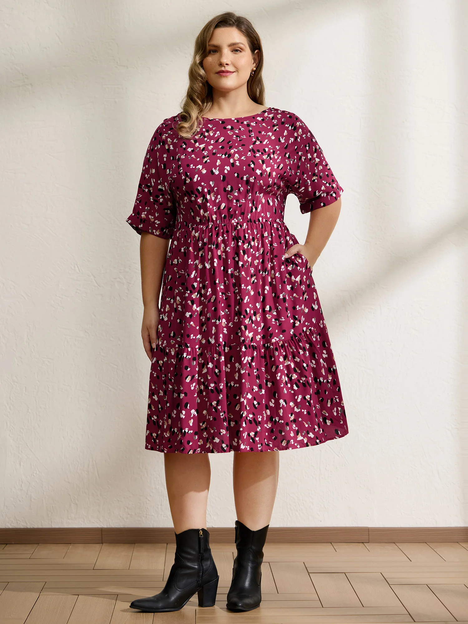 Leopard Print Backless Tie Pockets Mini Dress - Image 3