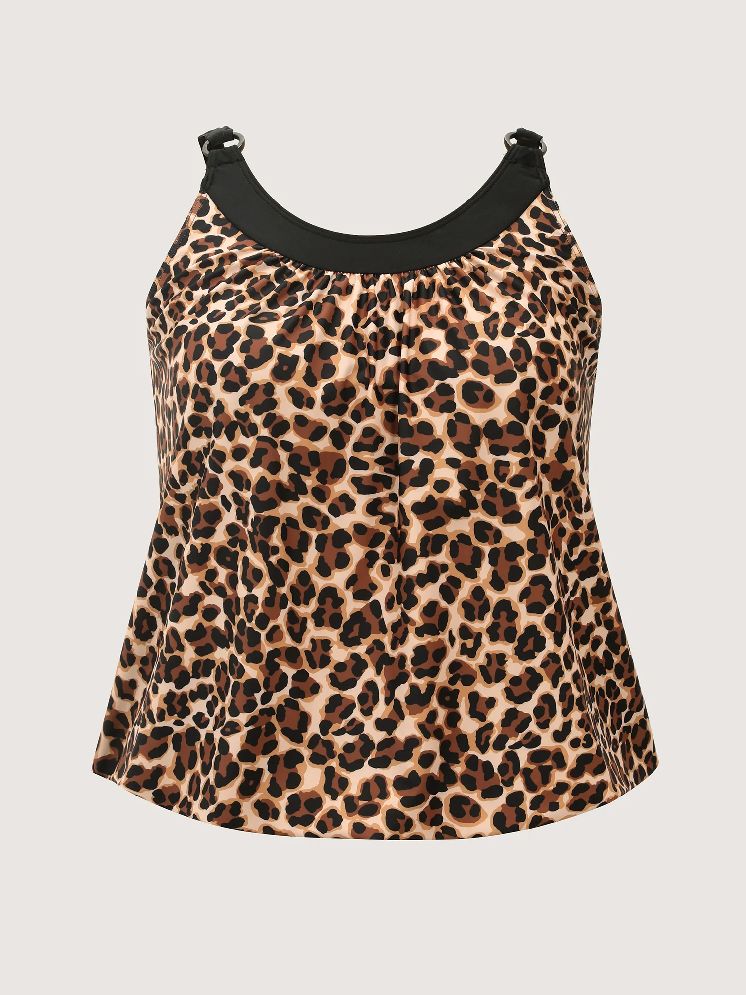 Leopard Print Bust Support Swim Top - Image 5