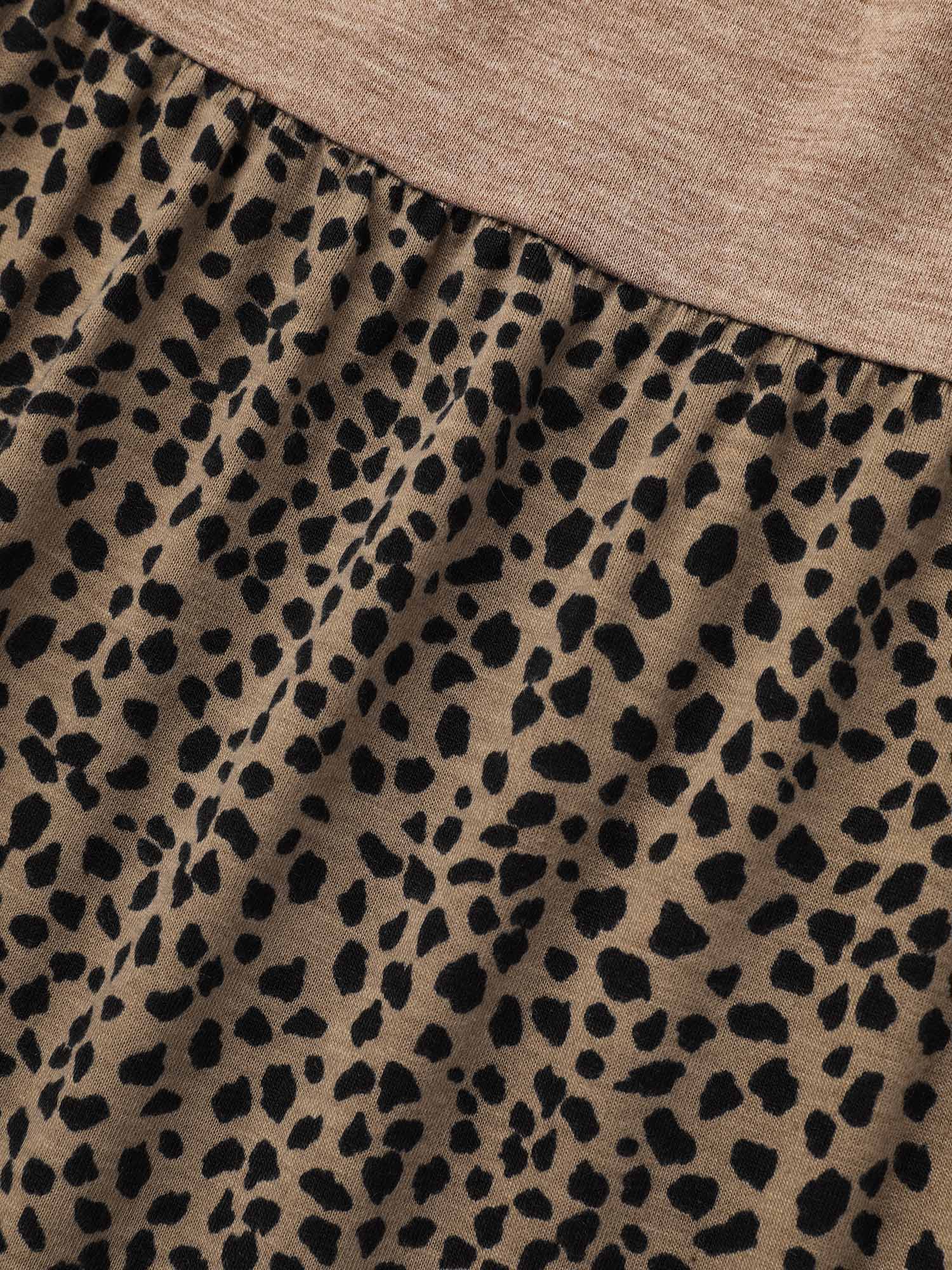 Leopard Print Color-Block Pockets Mini Dress - Image 8