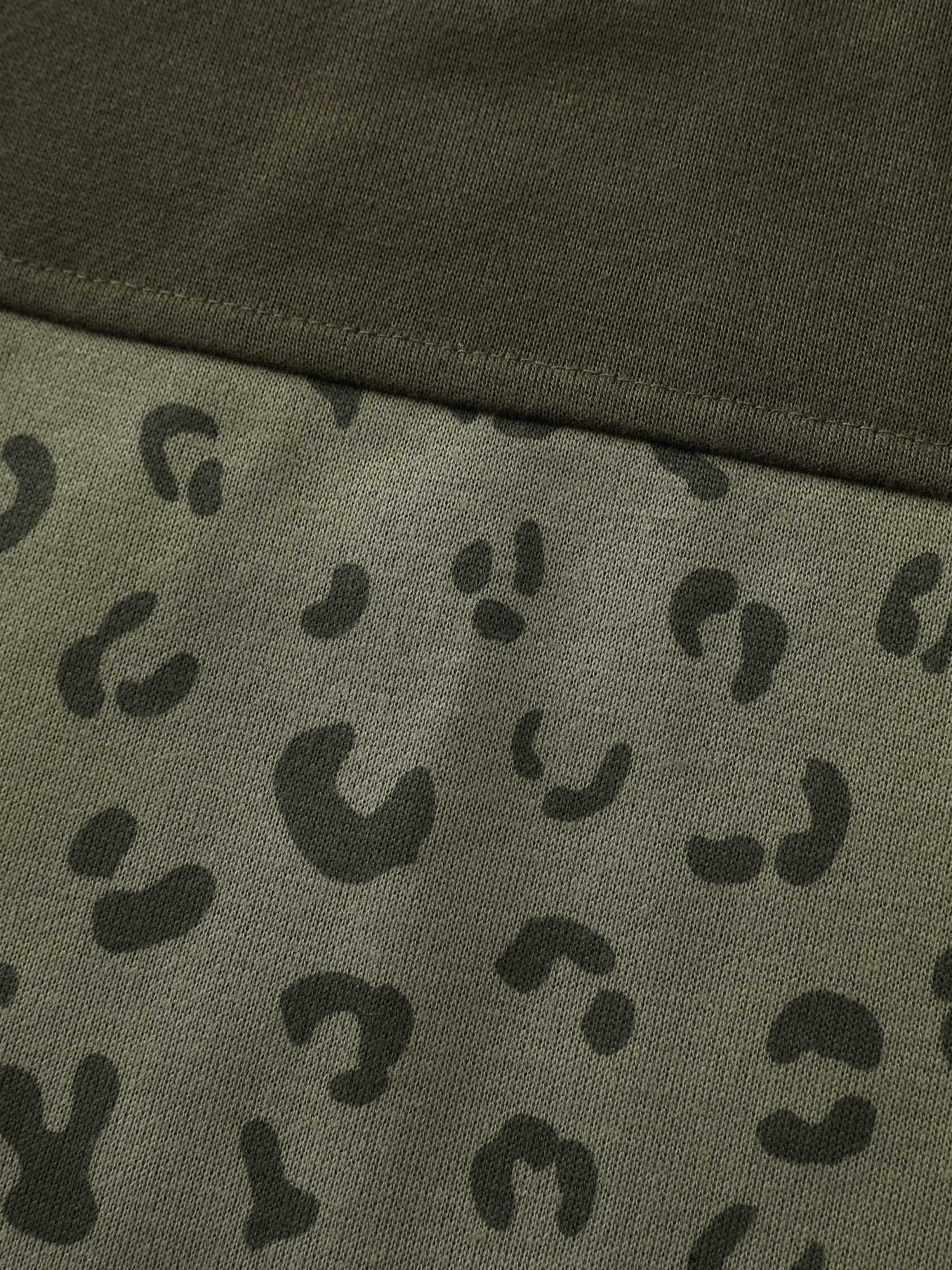 Leopard Print Colorblock Hoodie - Image 6