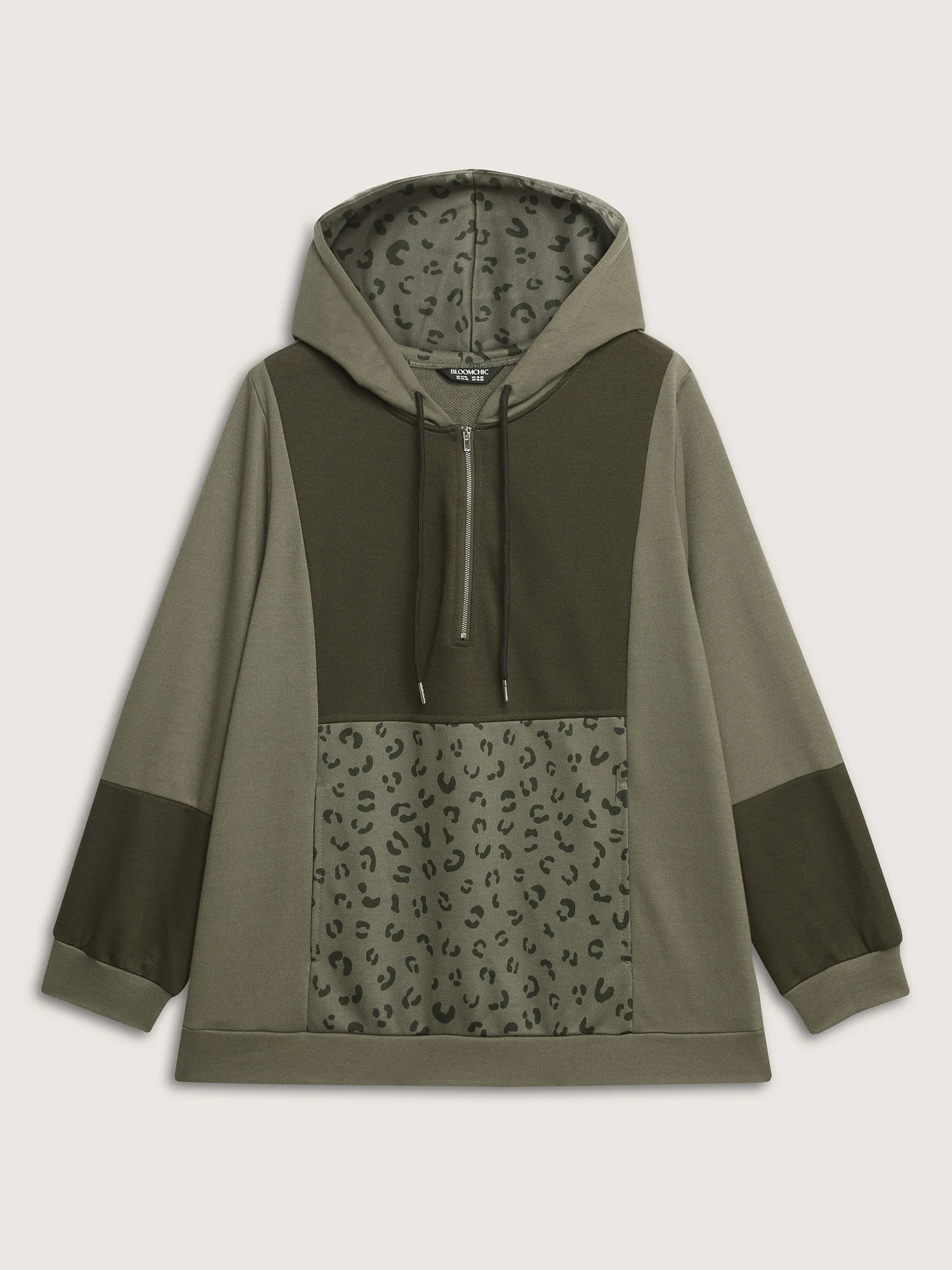 Leopard Print Colorblock Hoodie - Image 7