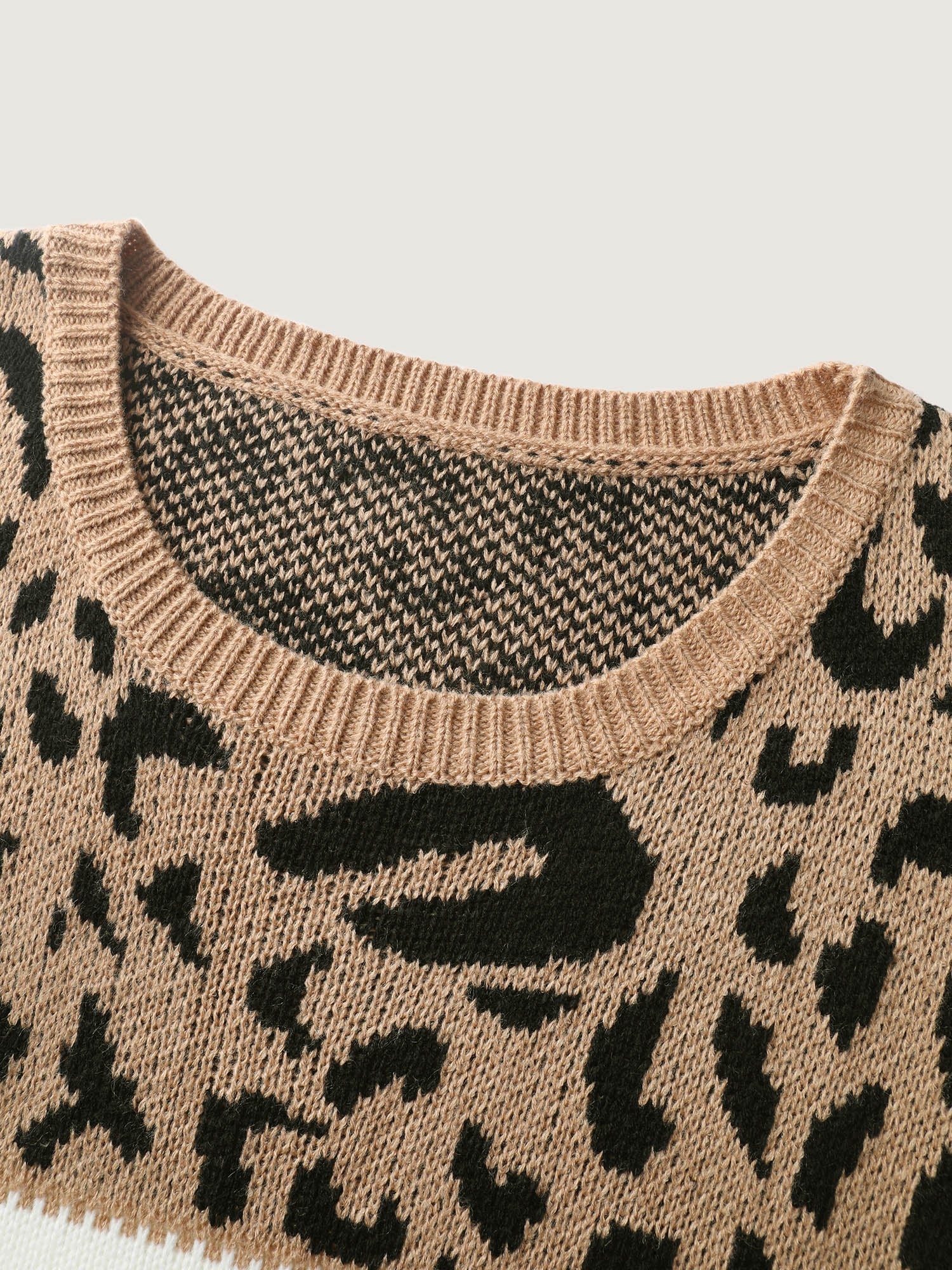 Leopard Print Colorblock Pullover - Image 6
