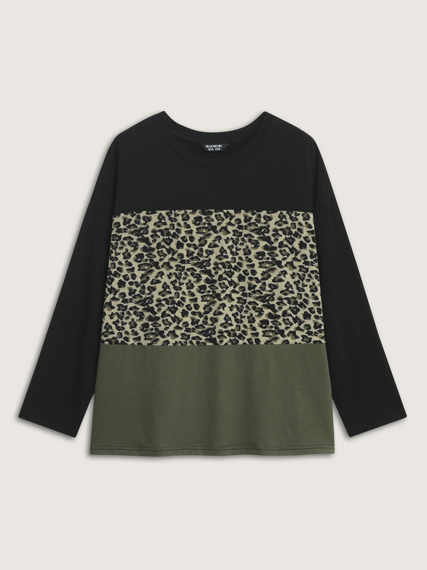 Leopard Print Colorblock T-Shirt - Image 7