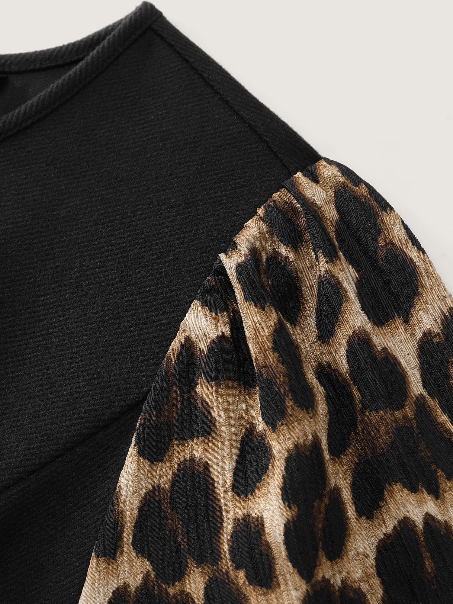 Leopard Print Contrast Belted Pockets Jumpsuit - Image 7