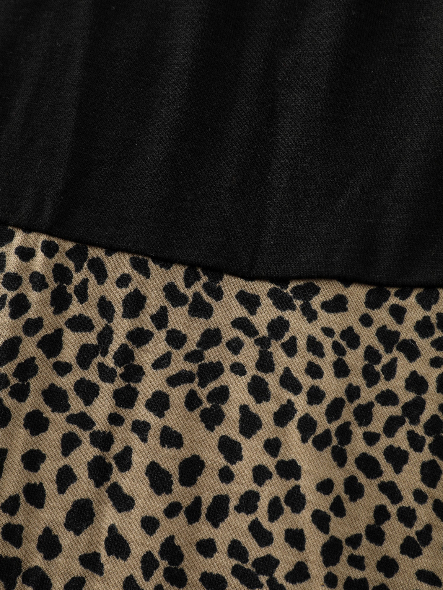 Leopard Print Contrast Cut-Out Neckline Midi Dress - Image 7