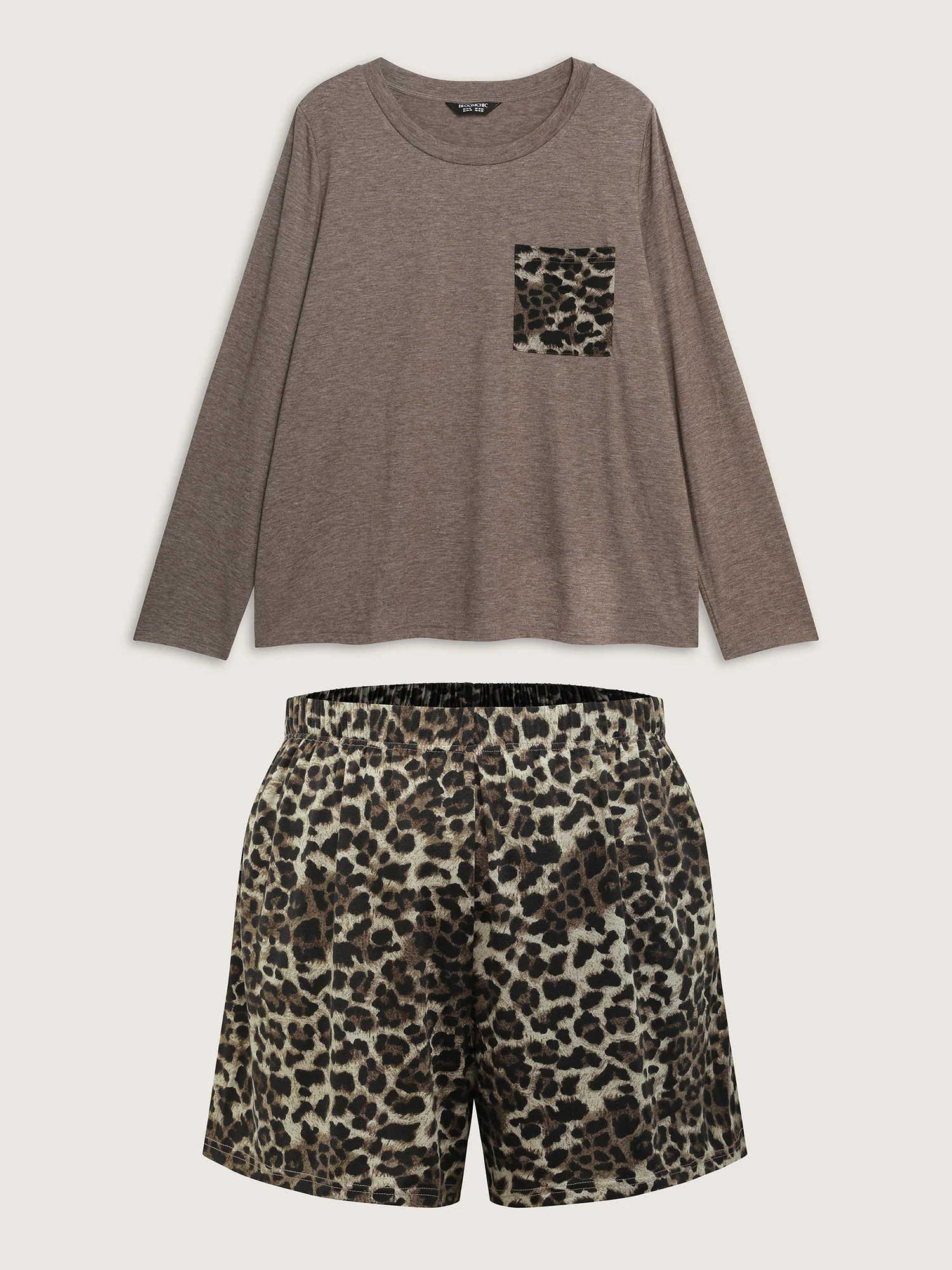 Leopard Print Contrast Lounge Set - Image 9