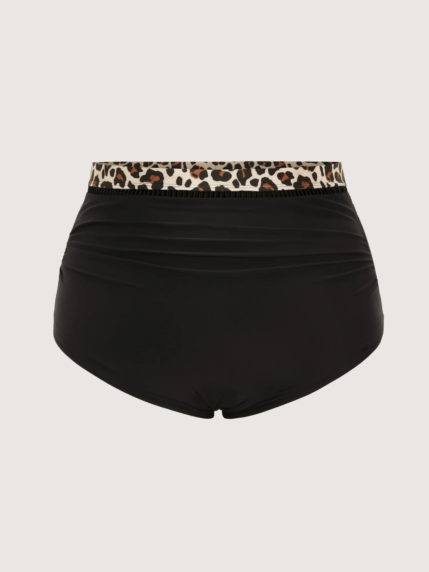 Leopard Print Contrast Swim Bottoms - Image 7