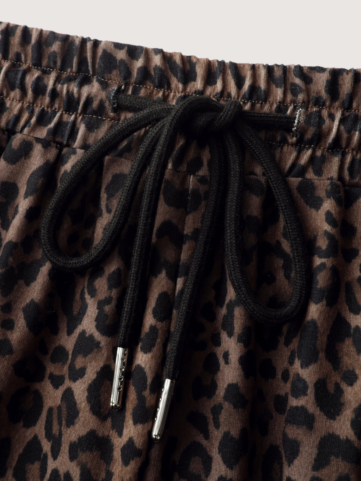 Leopard Print Drawstring Waist Pants - Image 5