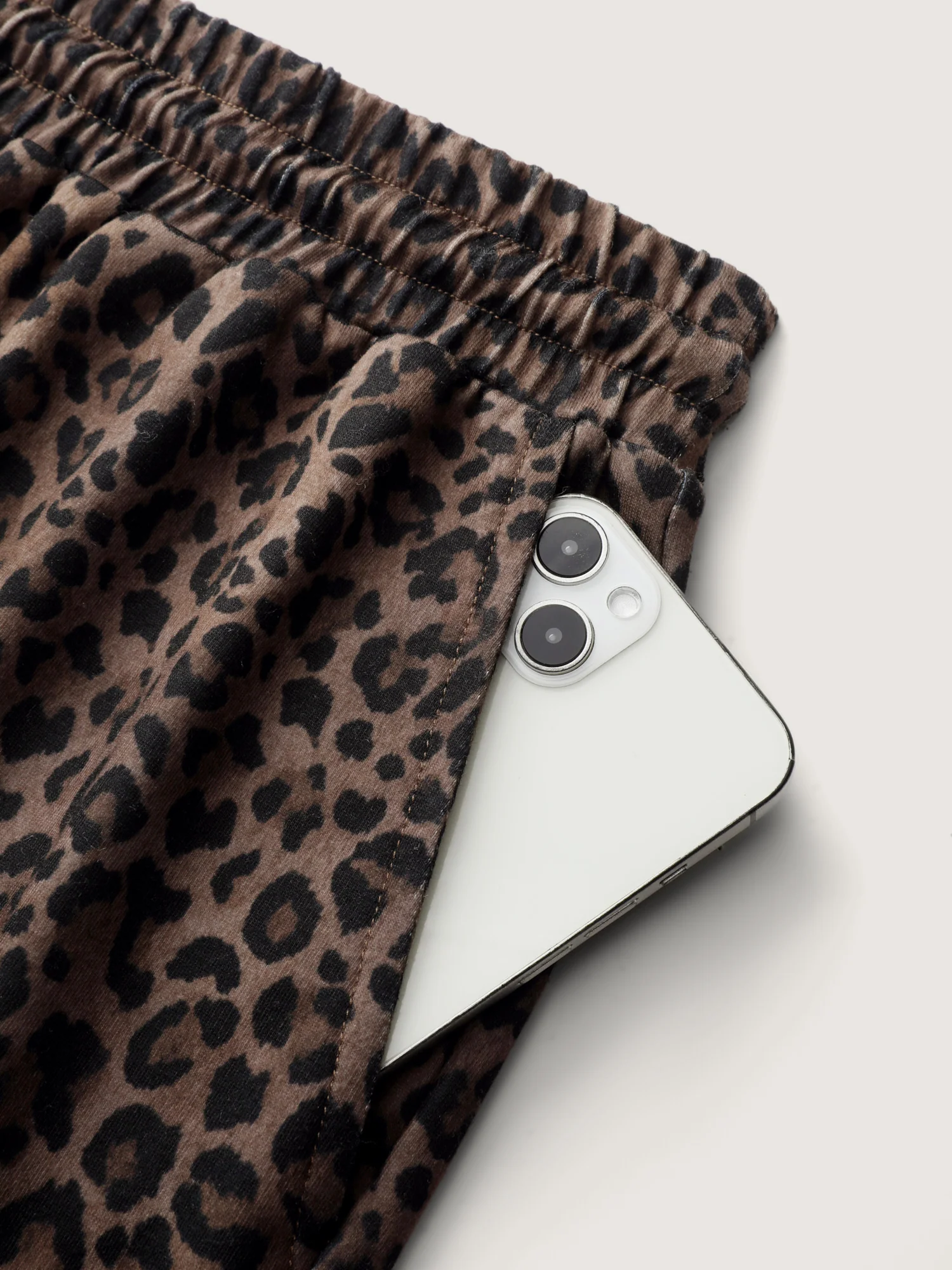 Leopard Print Drawstring Waist Pants - Image 6