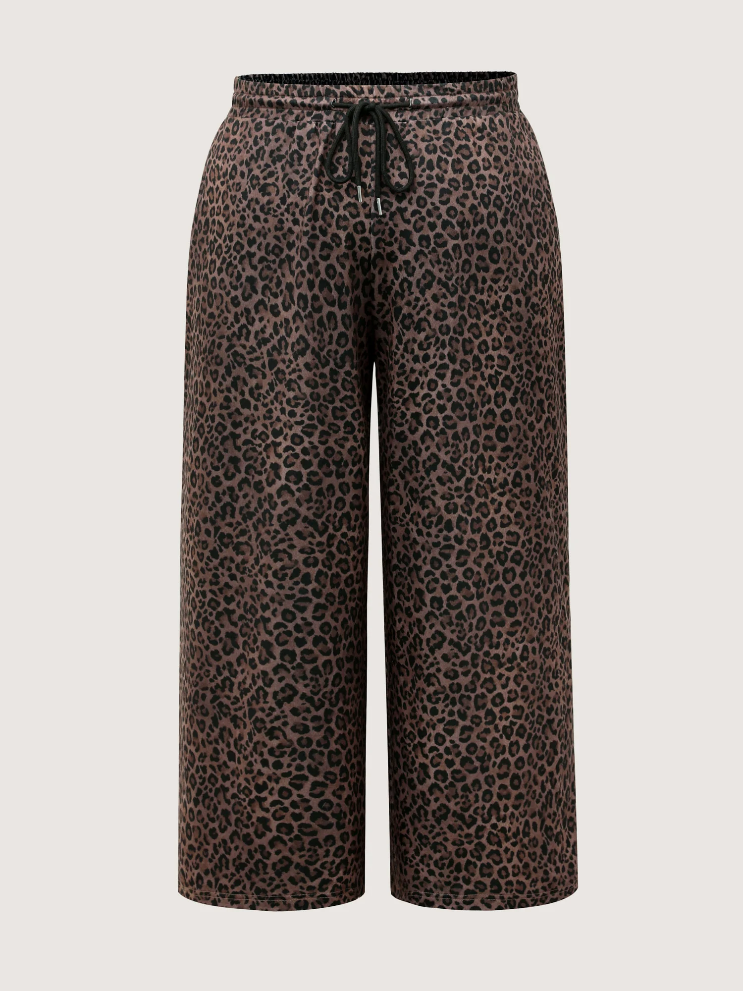 Leopard Print Drawstring Waist Pants - Image 7