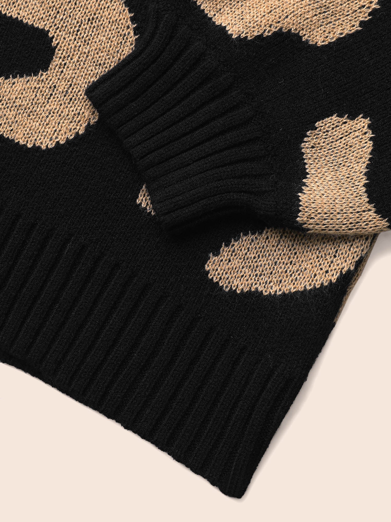 Leopard Print Drop Shoulder Sleeve Pullover - Image 7