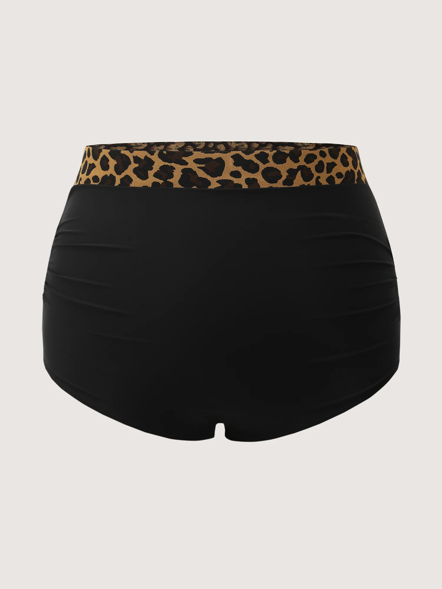 Leopard Print High Waist Swim Bottoms - Image 6