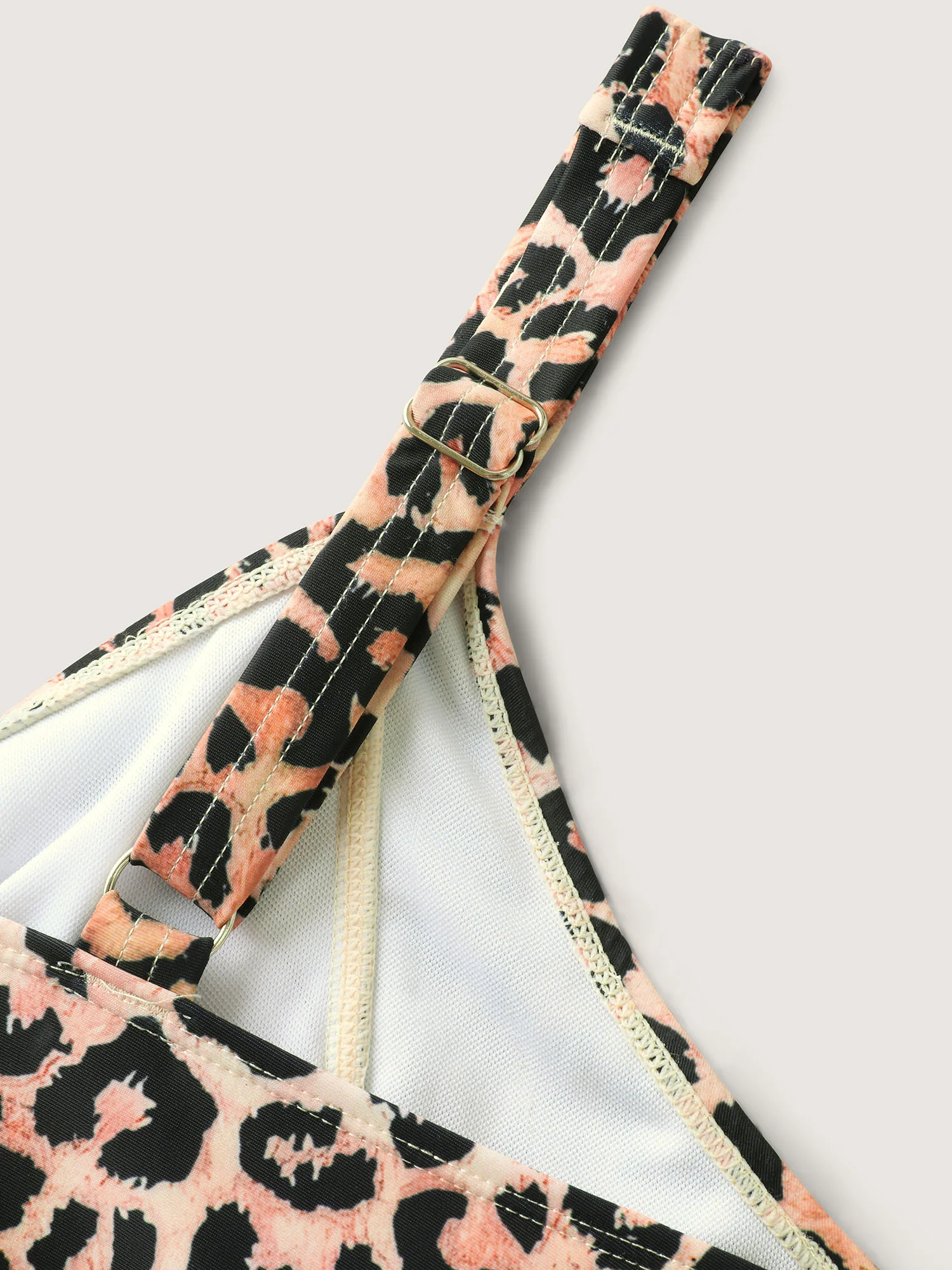 Leopard Print Knotted Front Bikini Top - Image 6