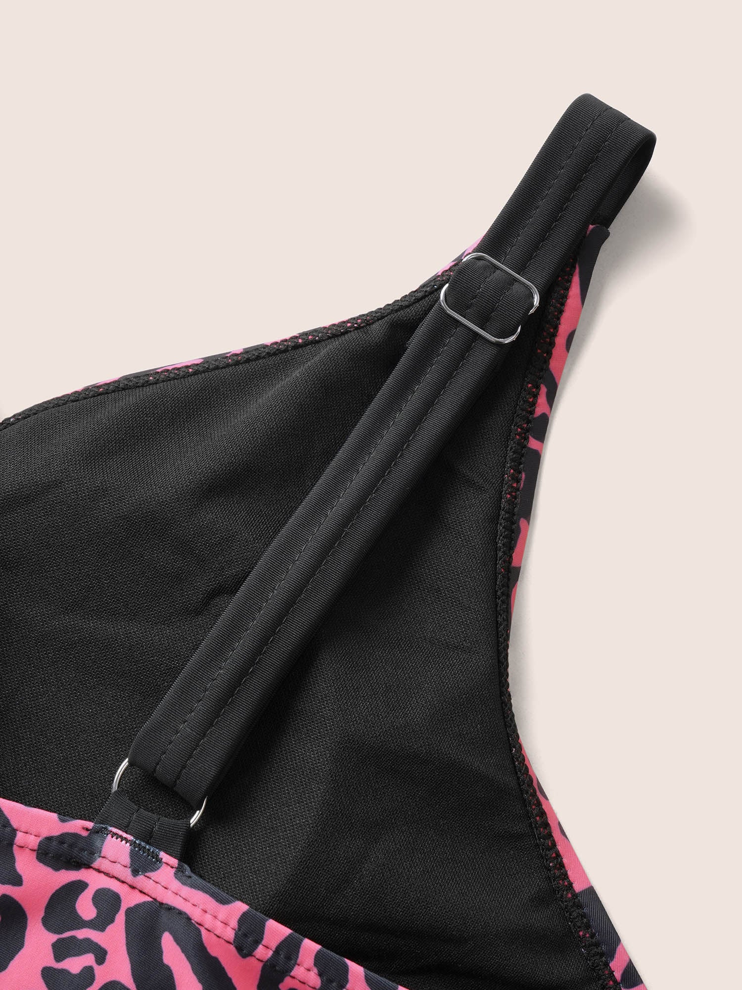 Leopard Print Patchwork Tie Knot Swim Dress - Image 6