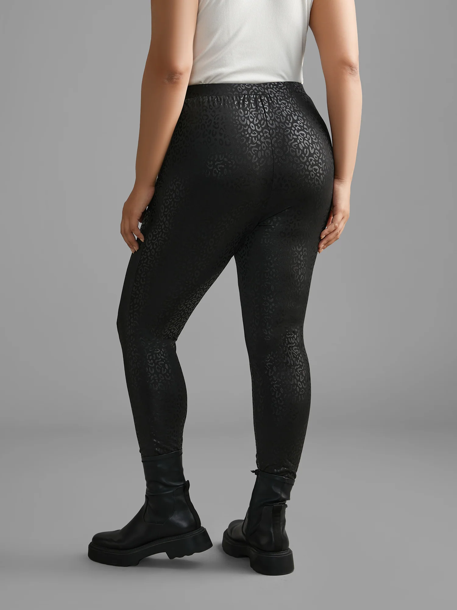 Leopard Print Pocket High Stretch Leggings - Image 5