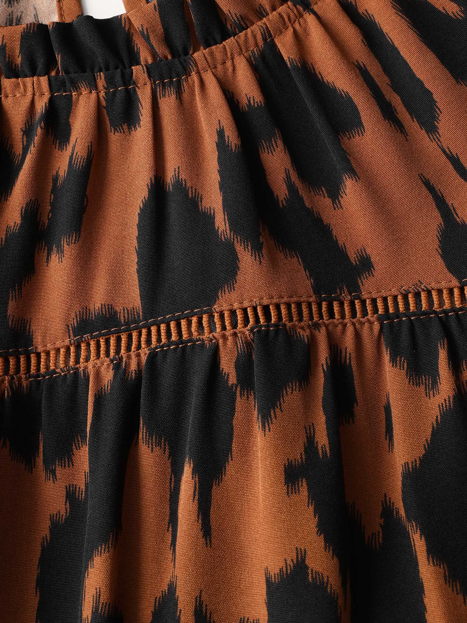 Leopard Print Pockets Lace Maxi Dress - Image 5