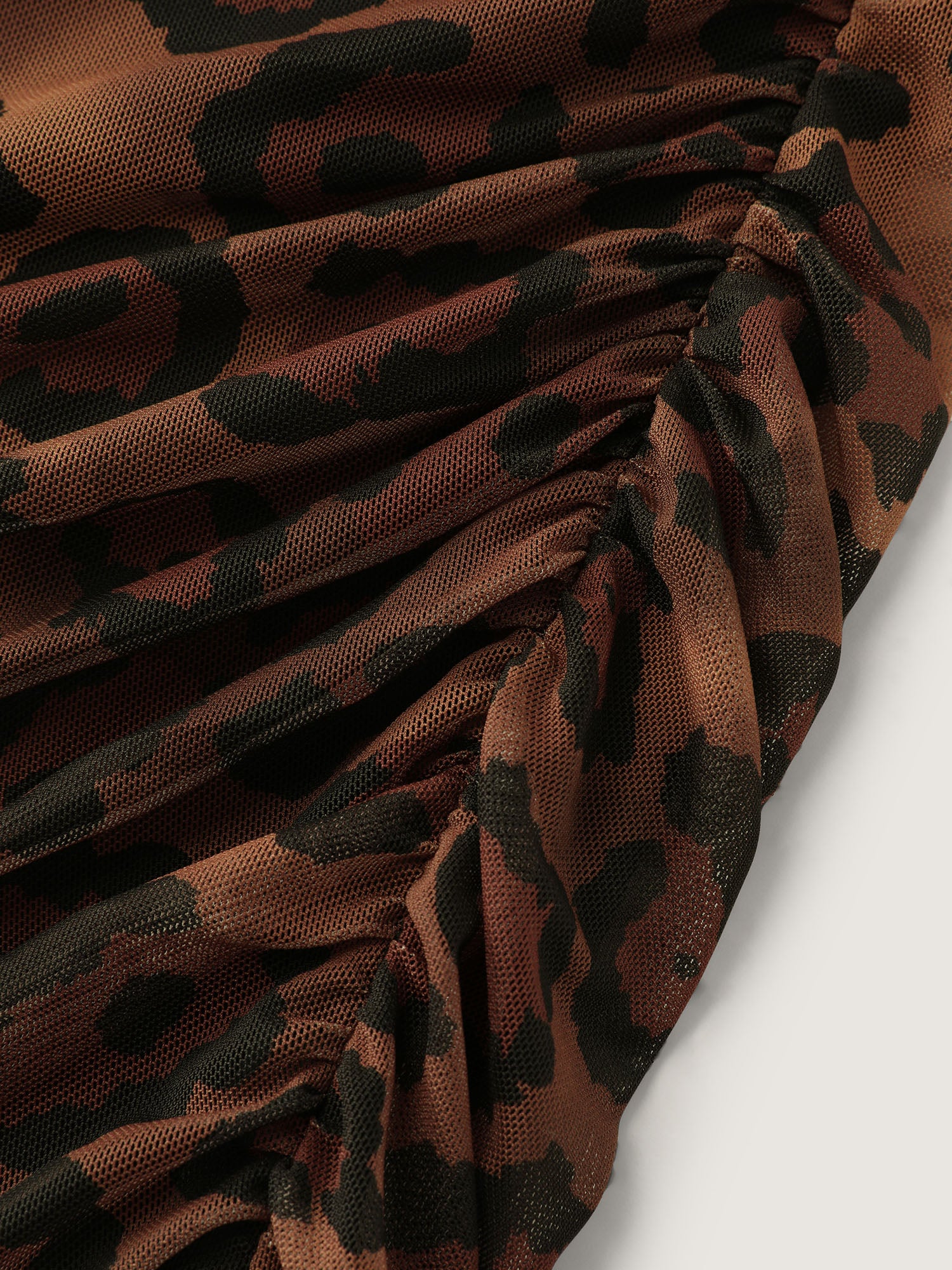Leopard Print Ruched Sleeveless Dress - Image 6
