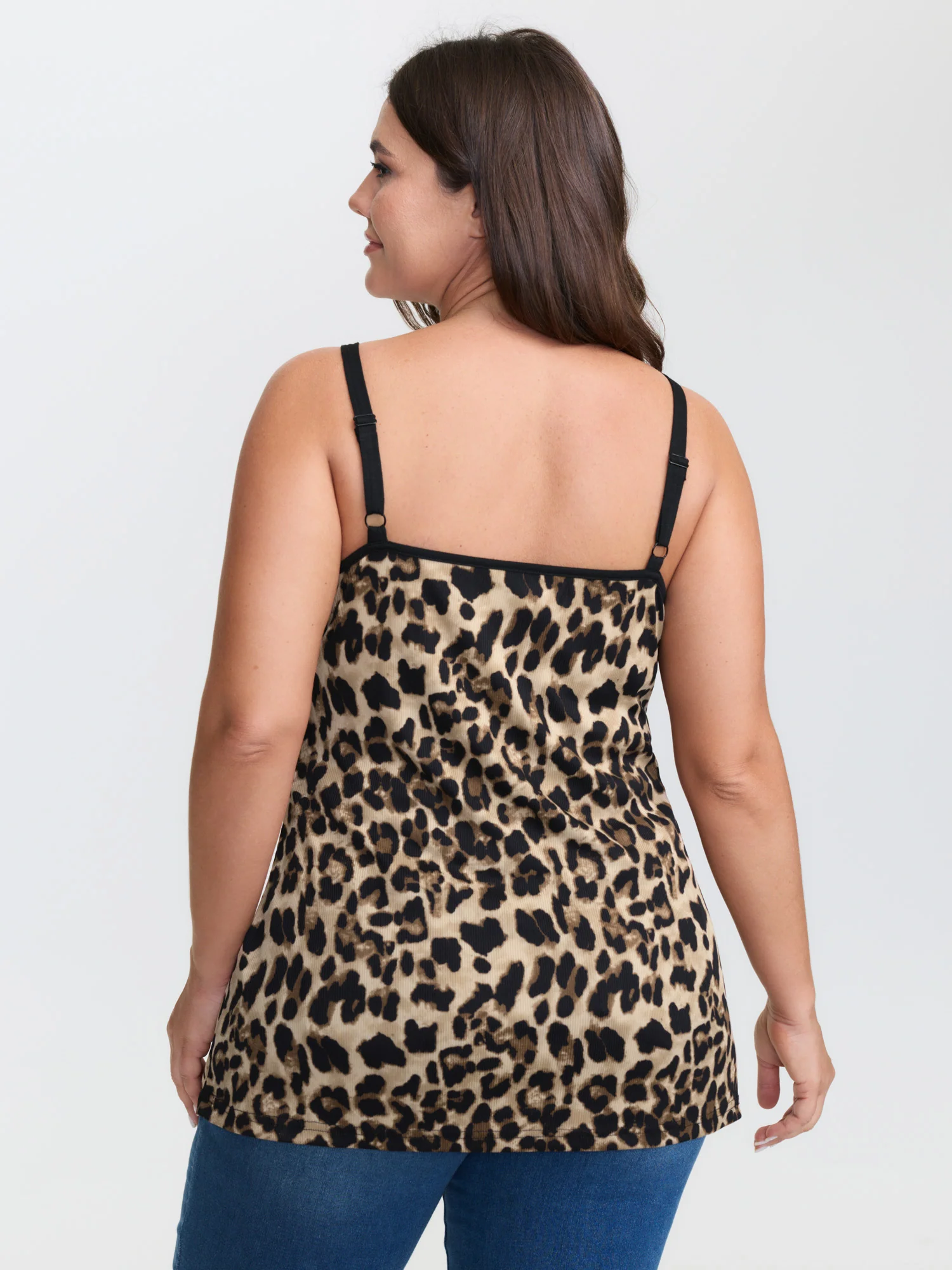 Leopard Print Scoop Neck Tank Top - Image 4