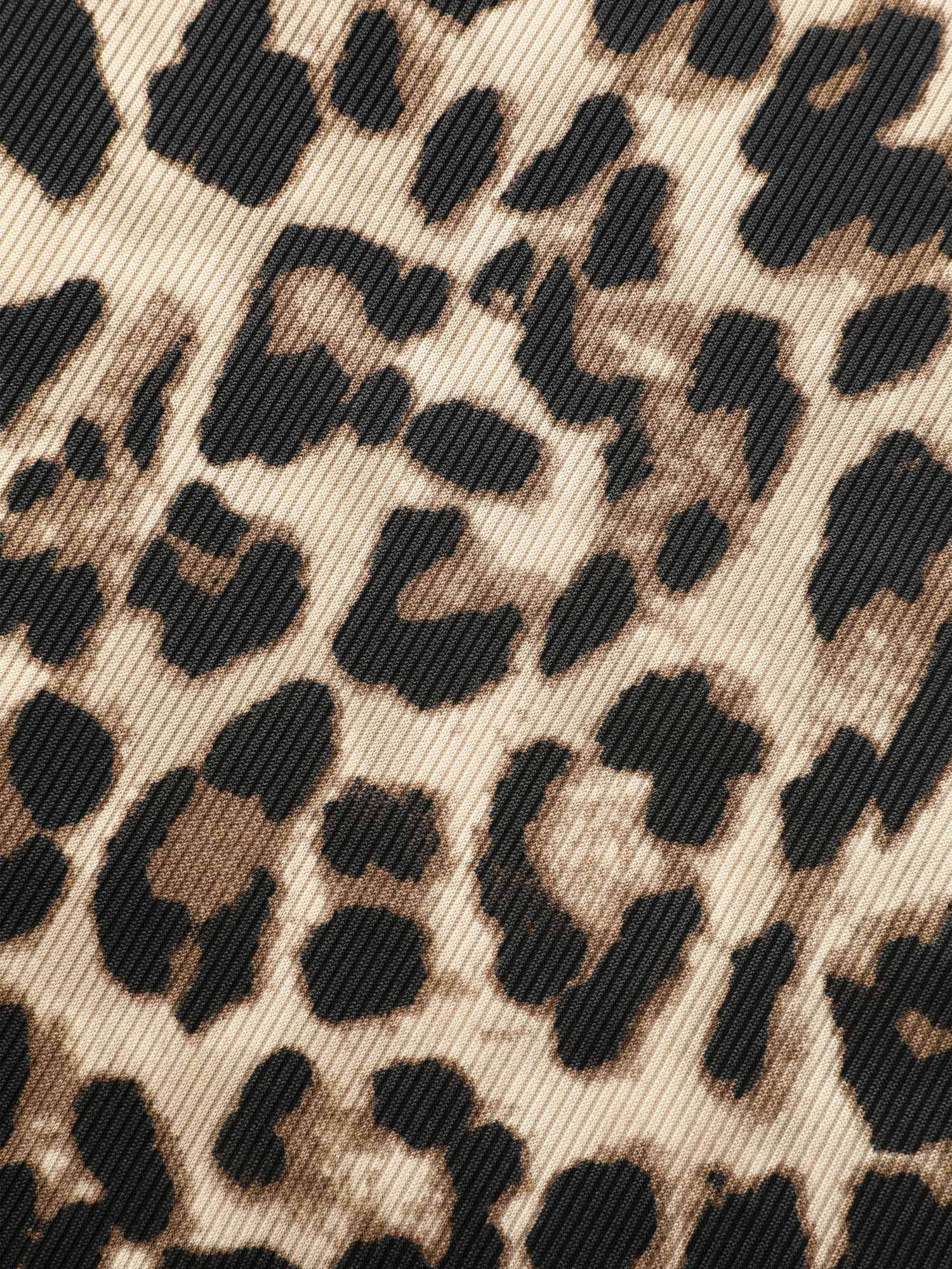 Leopard Print Scoop Neck Tank Top - Image 6