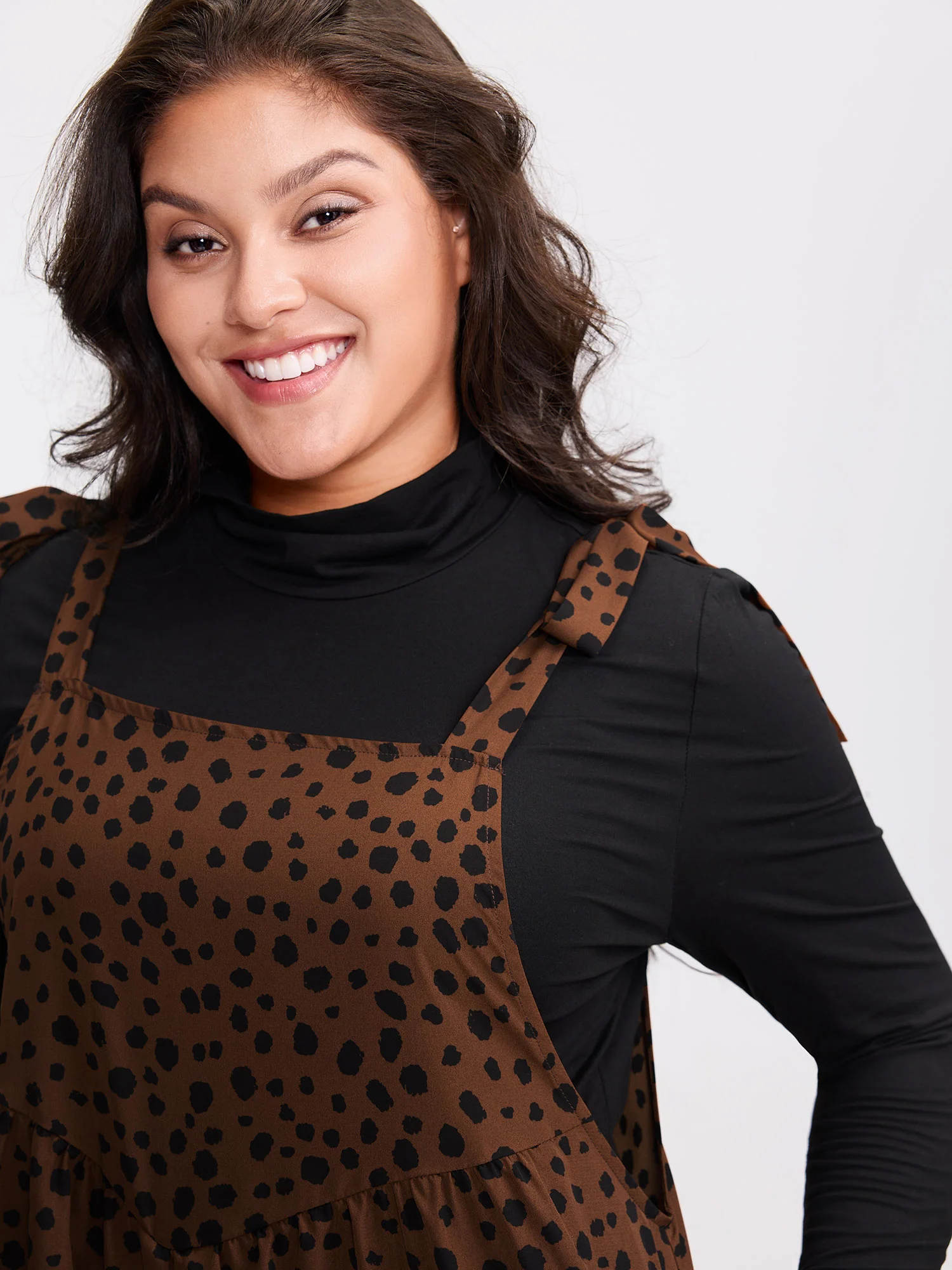 Leopard Print Pockets Shoulder Ties Jumpsuit - Image 17
