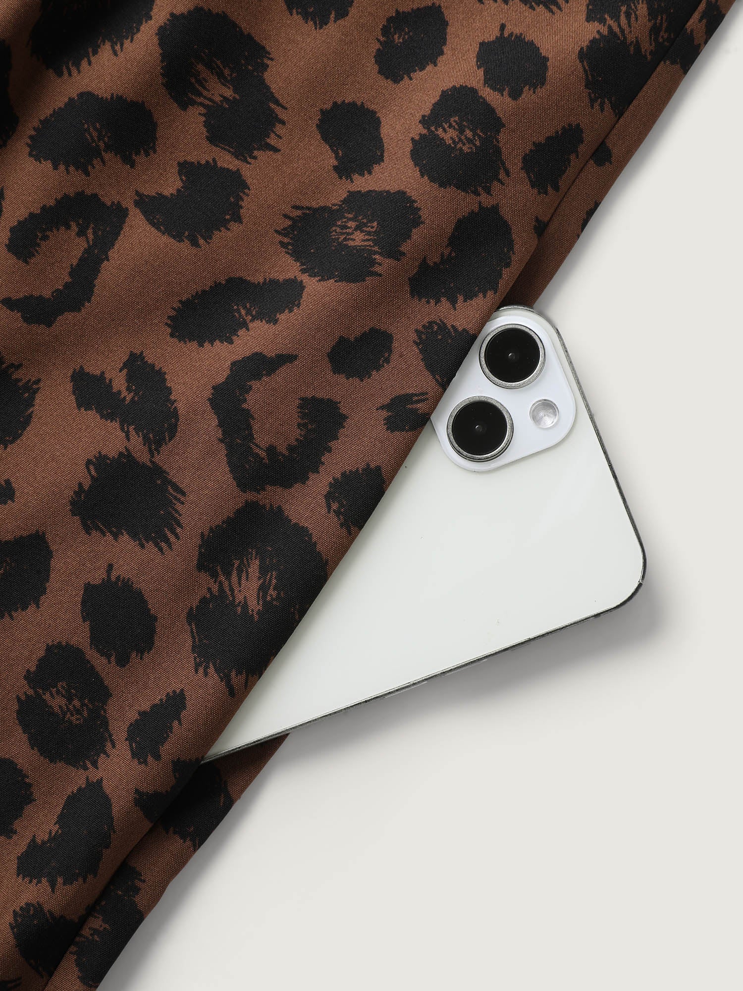 Leopard Print Pockets Shoulder Ties Jumpsuit - Image 6