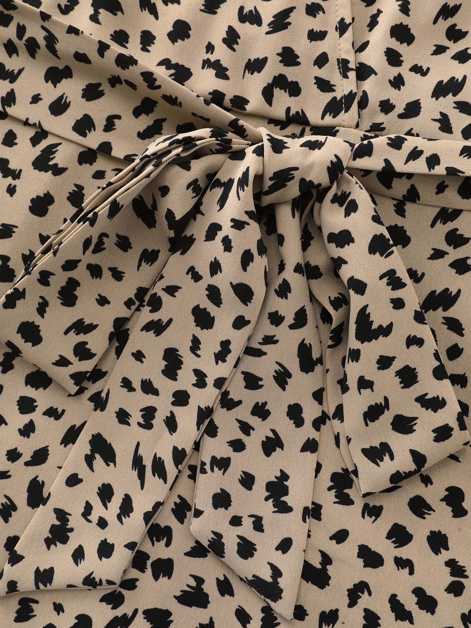 Leopard Print Side-Tie Midi Dress - Image 7