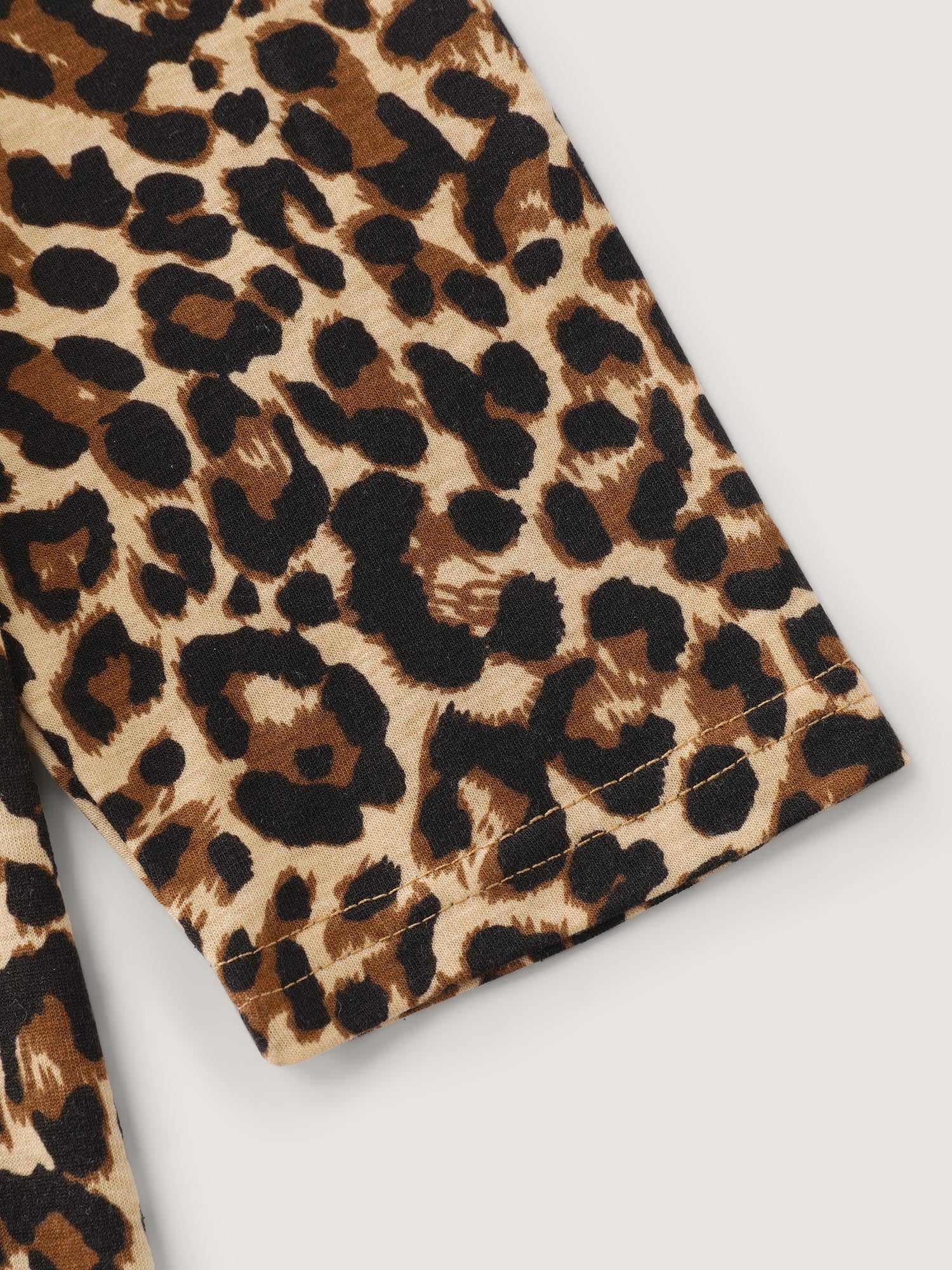 Leopard Print Square Neckline T-Shirt - Image 6
