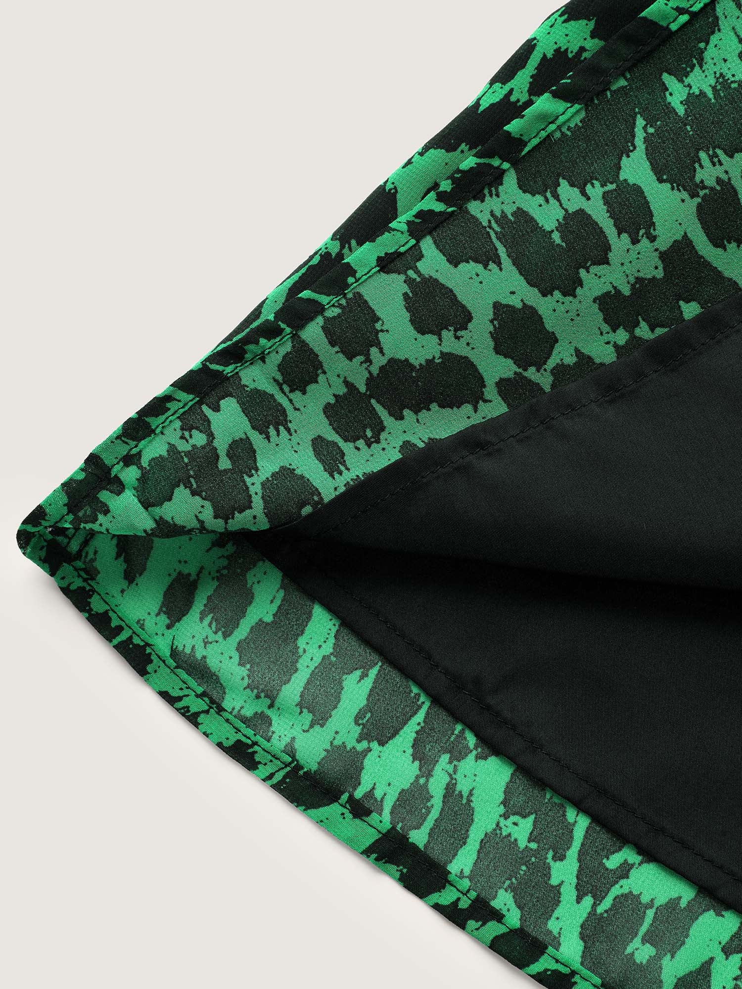 Leopard Print Tie Knot Lantern Sleeve Blouse - Image 5