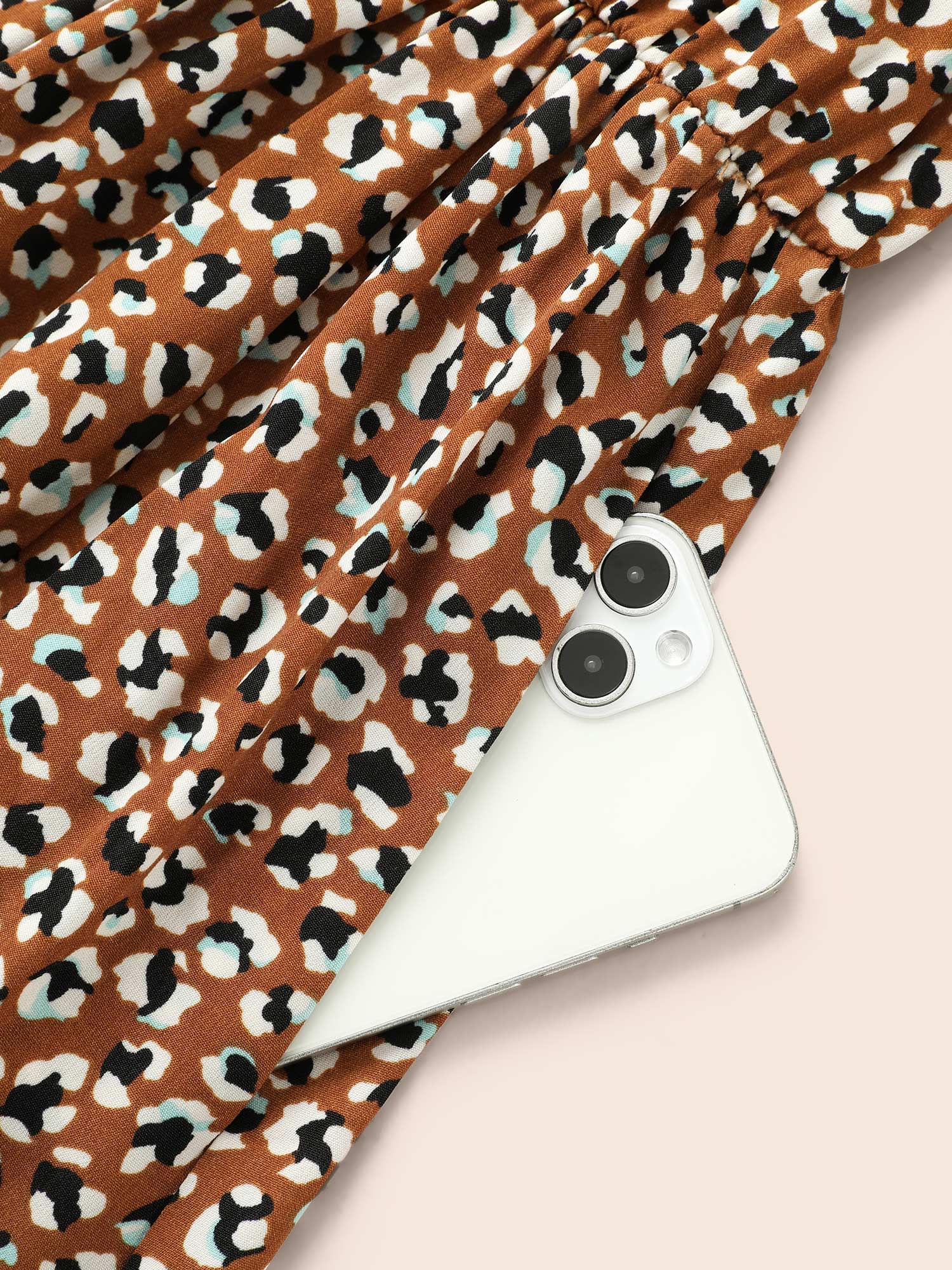 Leopard Print Tie Knot Midi Dress - Image 5