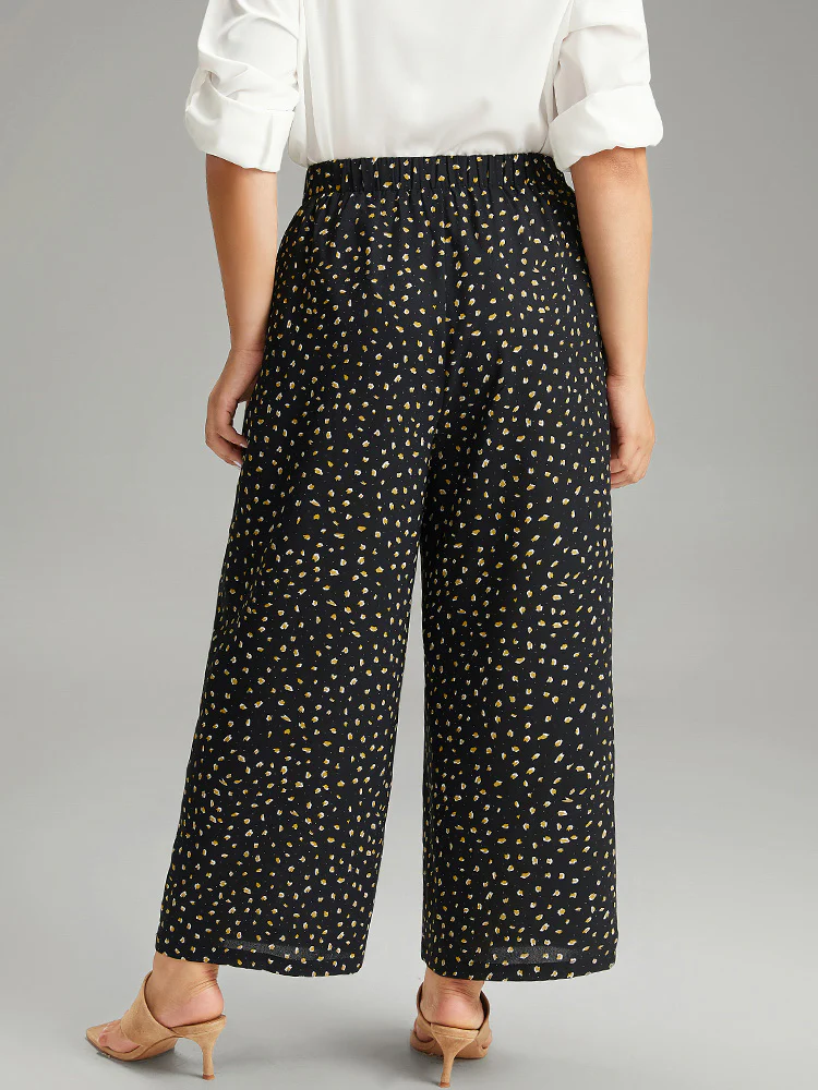 Leopard Print Ties Straight Leg Pants - Image 2