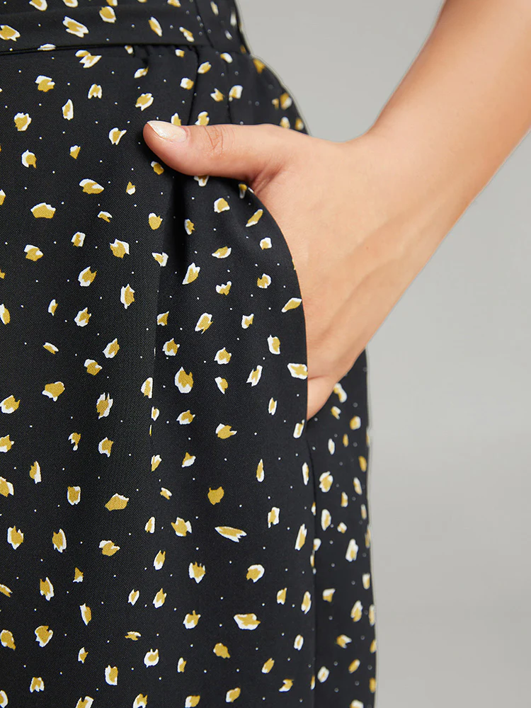 Leopard Print Ties Straight Leg Pants - Image 6