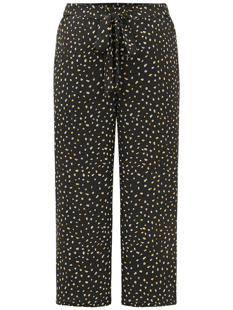 Leopard Print Ties Straight Leg Pants - Image 8