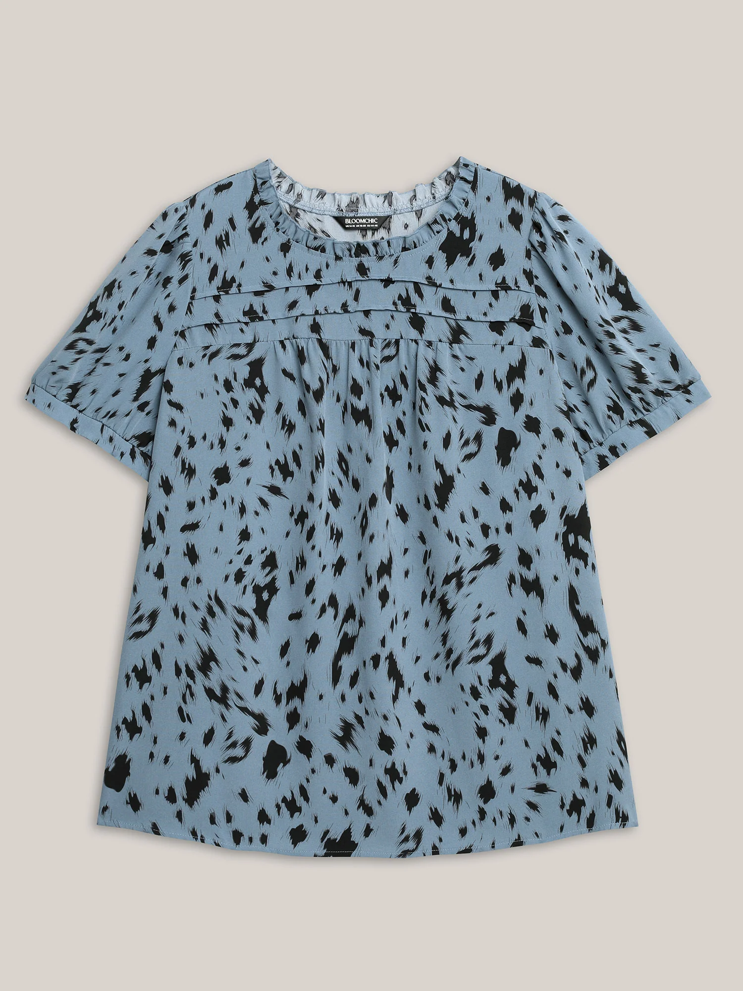 Leopard Print Toothpick Pleat Blouse - Image 5