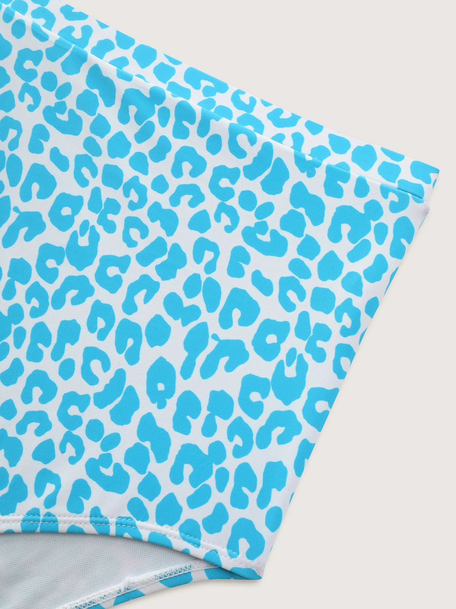 Leopard Print Triangular Waist Swim Dress - Image 9