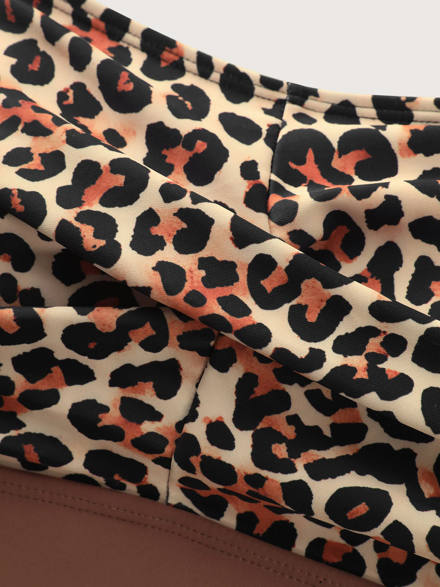 Leopard Print Twist Front Bikini Top - Image 4