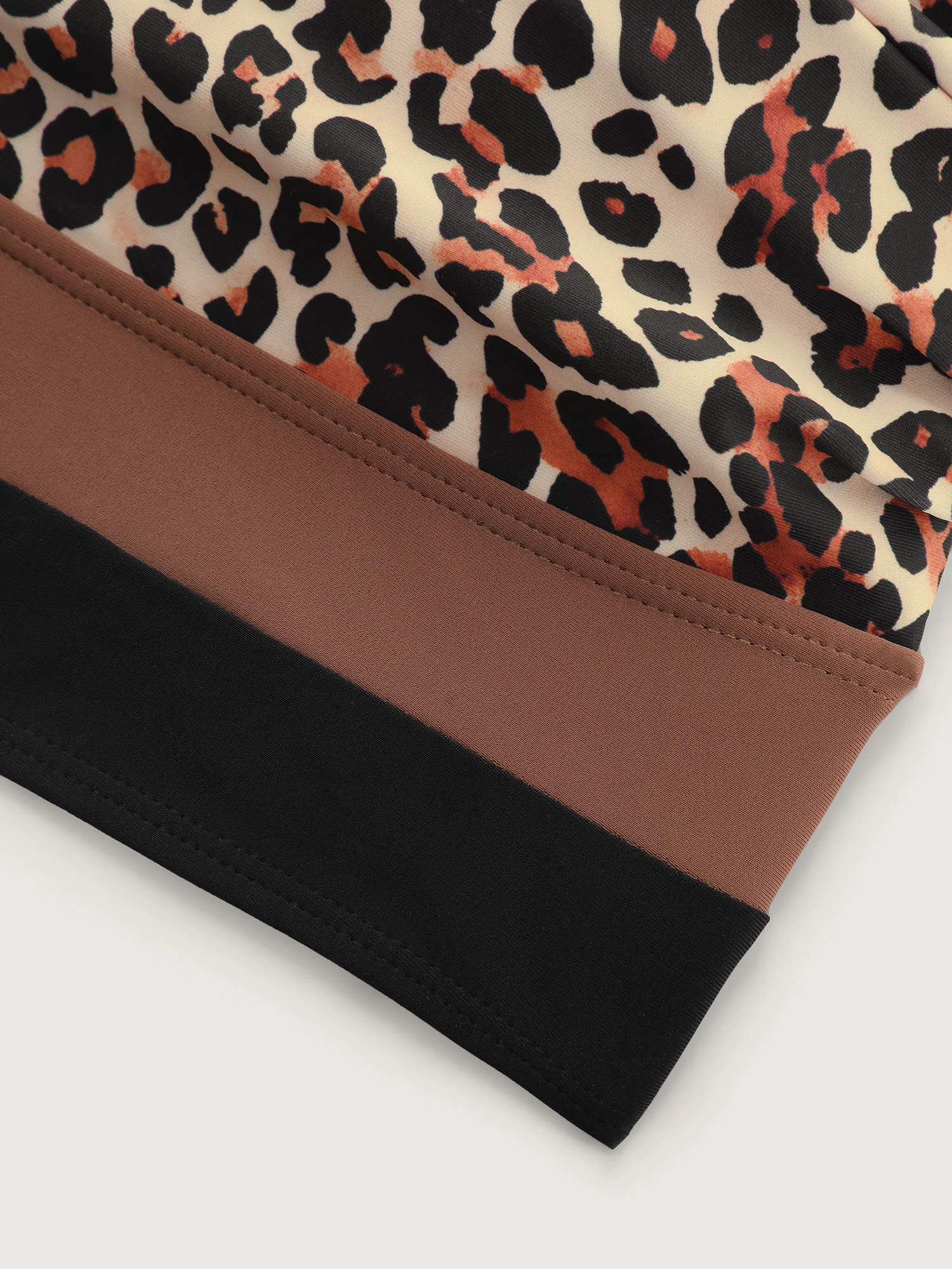 Leopard Print Twist Front Bikini Top - Image 5