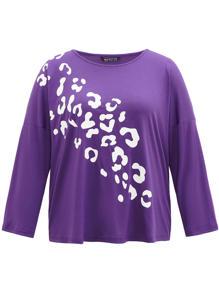 Leopard Print Two Tone T-shirt - Image 7