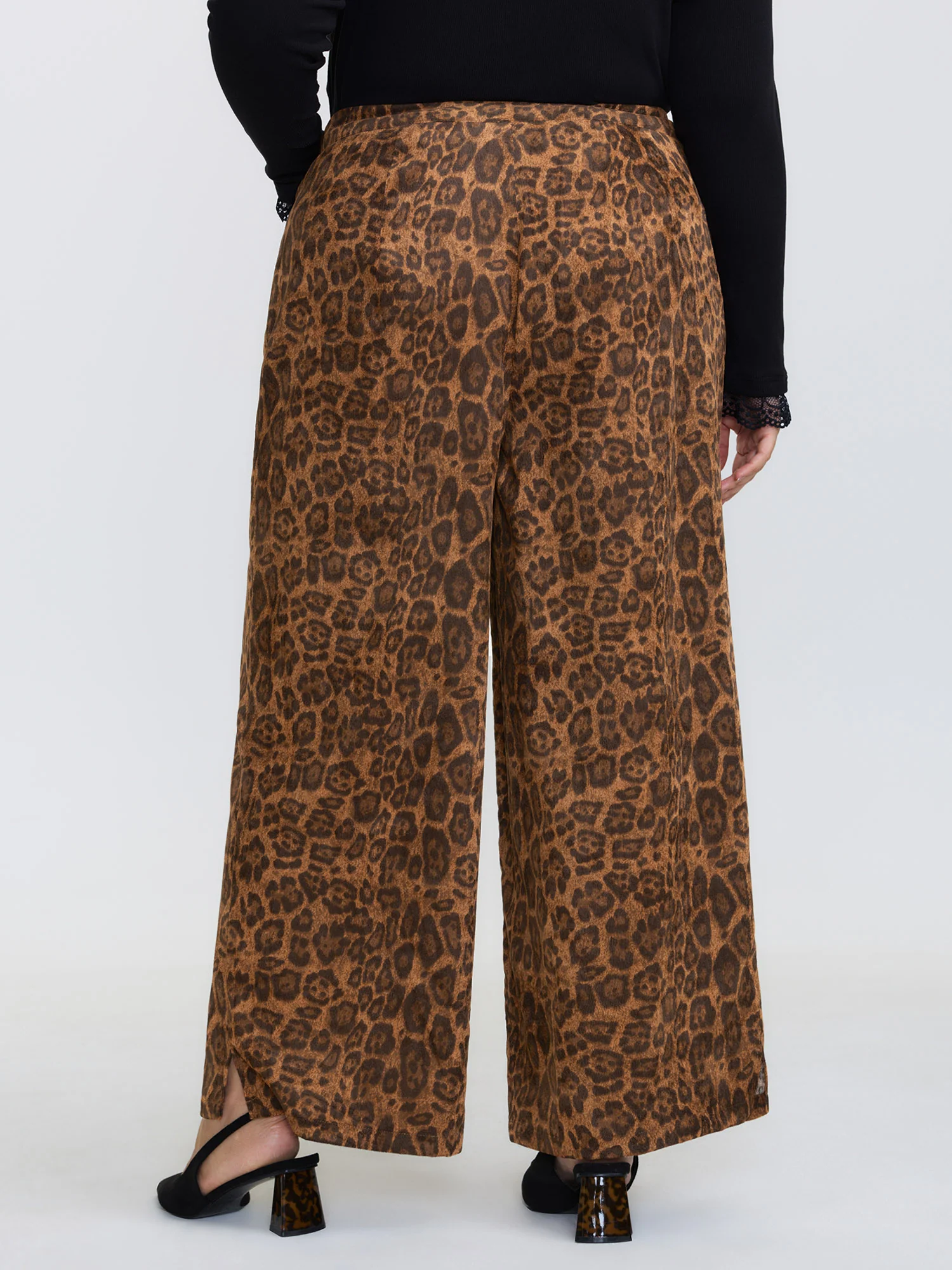 Leopard Print Wide-Leg Pants - Image 5
