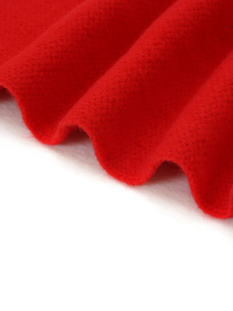 Letter Patched Solid Scarf - Image 3