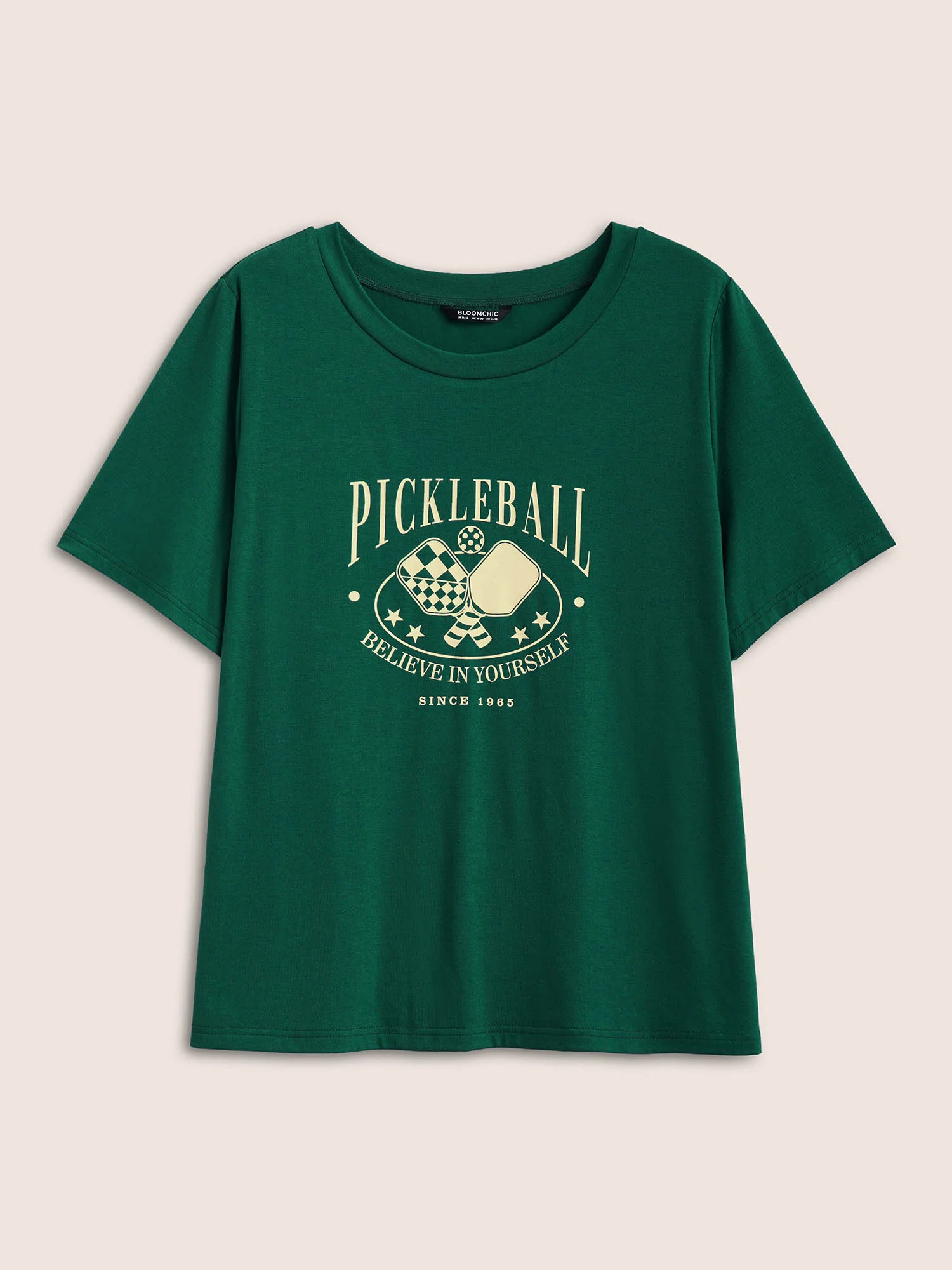 Letter Print Crew Neck T-shirt - Image 6