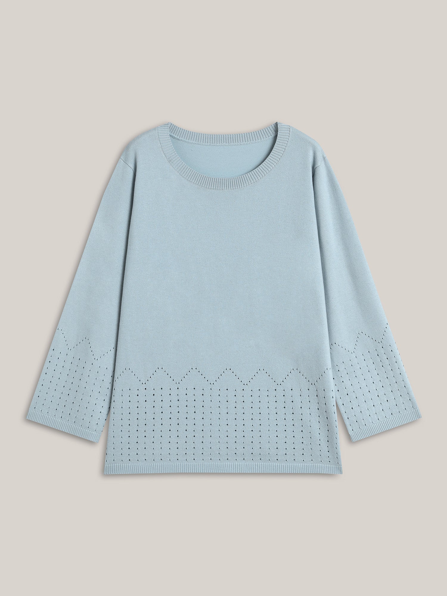 Lightweight Woolen Cut-Out Pullover - Image 7