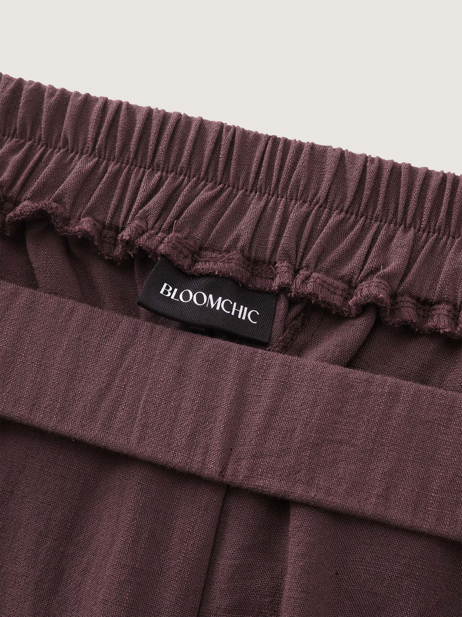 Linen Blend Pleated Relaxed-Fit Pants - Image 6