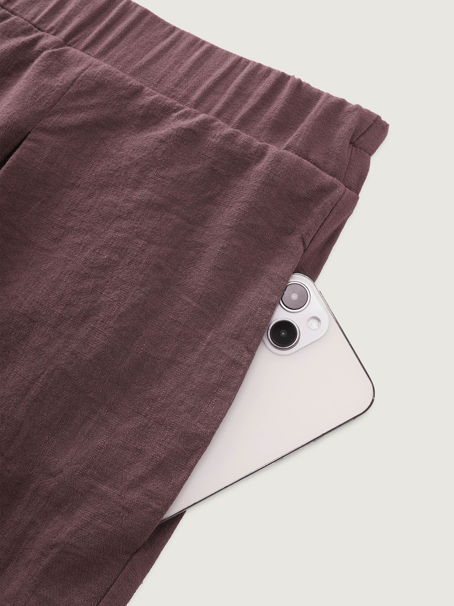 Linen Blend Pleated Relaxed-Fit Pants - Image 7