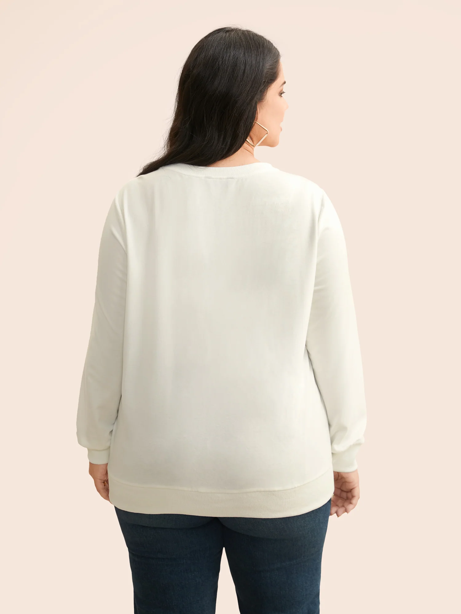 Lobster Pattern Round Neck Sweatshirt - Image 3
